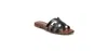 Sam Edelman Bay Cutout Slide Sandal In Black Leather