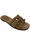 Sam Edelman Women's Bay Soleil Flats Sandals In Cuoio/gold In Multi