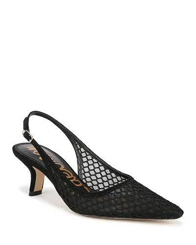Sam Edelman Bianka Slingback Mesh Pointed Toe Pump In Black
