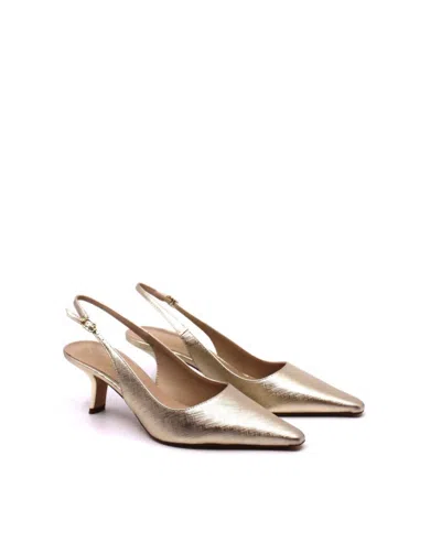 Sam Edelman Bianka Slingback Pumps Gold Leaf In Neutral