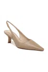 Sam Edelman Bianka Slingback Pump Beige Leather In Beige
