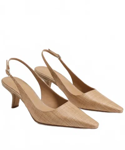 Sam Edelman Women's Bianka Slingback Heels In Raffia Buff Tan In Nude