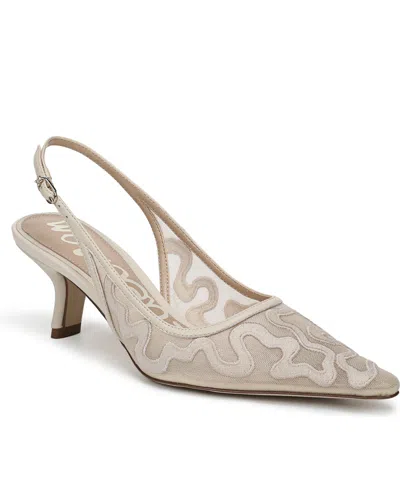 Sam Edelman Women's Bianka Slingback Kitten-heel Pumps In Silver