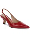 Sam Edelman Bianka Slingback Pump Deep Scarlet Red Leather In Deep Scarlet