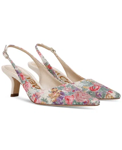 Sam Edelman Women's Bianka Slingback Kitten-heel Pumps In Summer Rose Multi