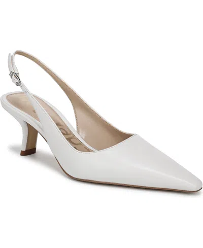 Sam Edelman Women's Bianka Slingback Kitten-heel Pumps In White
