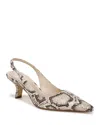Sam Edelman Bianka Slingback Pump Roccia Python Leather In Gold