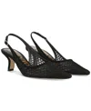 Sam Edelman Bianka Slingback Mesh Pointed Toe Pump In Black