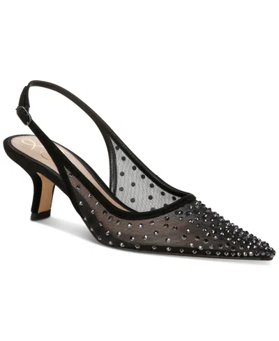 Sam Edelman Biankasling Womens Man Made Kitten Heels In Black