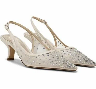 Sam Edelman Women's Bianka Slingback Pumps In Ivory Mesh In White