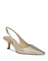 Sam Edelman Women's Bianka Wide Slingback Kitten Heels In Gold