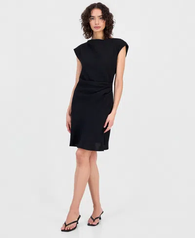 Sam Edelman Women's Boat-neck Cap-sleeve Sheath Dress In Black