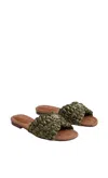 Sam Edelman Bridget Slide Sandal Moss Green Ribbon In Green