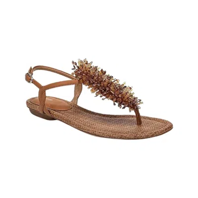 Sam Edelman Women's Brinda Flat Sandal In Saddle In Brown