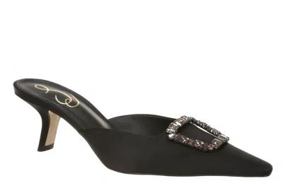Sam Edelman Women's Britt Jewel Mules In Black Satin