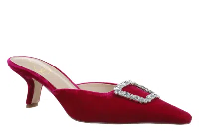 Sam Edelman Women's Britt Jewel Mules In Raseberry Velvet In Red