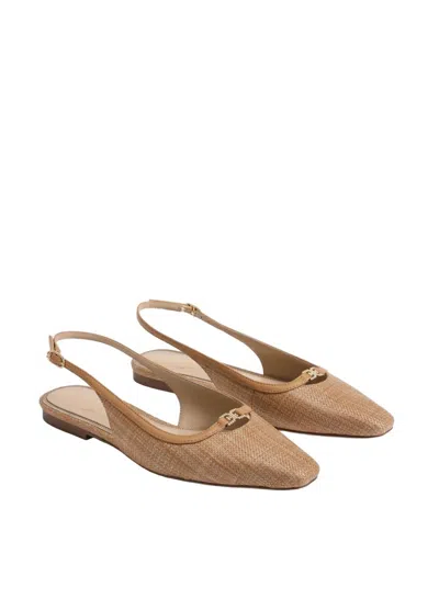 Sam Edelman Women's Cleo Slingback Flat In Buff Tan In Multi