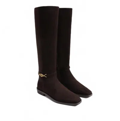 Sam Edelman Women's Clive Suede Square Toe Tall Boots In Brown