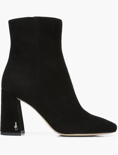 Sam Edelman Women's Codie Suede Square Toe Boots In Black