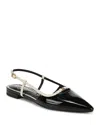 Sam Edelman Cohen Pointed Toe Flat In Black/alpine Ivory