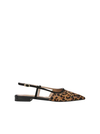 Sam Edelman Women's Cohen Slingback Pointed Toe Flat In Granada Tan/ Black In Multi