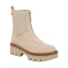 Sam Edelman Cooper Womens Leather Lugged Sole Chelsea Boots In Beige