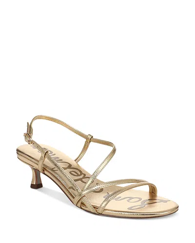 Sam Edelman Women's Cora Kitten Heel Sandals In Gold