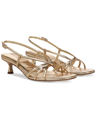 Sam Edelman Women's Cressa Strappy Dress Sandals In Amber Gold Leather