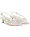 Sam Edelman Cressa Slingback Kitten Heel Sandal In Bright White Leather