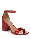 Sam Edelman Daniella Block Heel Sandal Persian Red Patent In Passion Red
