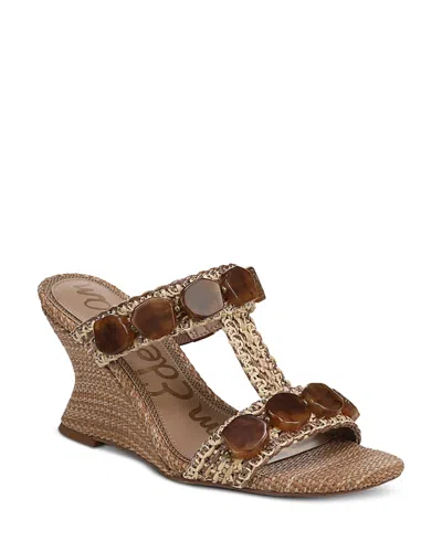 Sam Edelman Women's Dante Stone Embellished Wedge Sandals In Multi