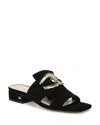 Sam Edelman Darby Slide Block Heel Sandal Black Leather