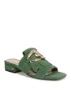 Sam Edelman Darby Slide Block Heel Sandal Thyme Green Suede
