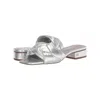 Sam Edelman Women's Dawson Leather Flats Sandals In Silver Leather In Multi