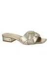 Sam Edelman Women's Dawson Slide Sandal In Gold Leaf Leather In Multi