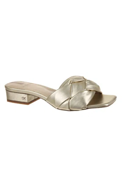 Sam Edelman Women's Dawson Slide Sandal In Gold Leaf Leather In Multi