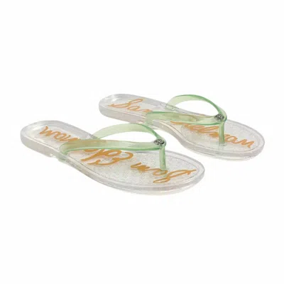 Sam Edelman Women's Dean Sandal In Clear Green Jelly In Multi