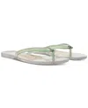 Sam Edelman Dean Jelly Flip Flop Clear Green Jelly In Clear Green Jelly