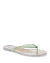 Sam Edelman Dean Jelly Flip Flop Clear Green Jelly In Clear Green