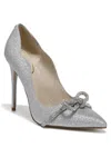 Sam Edelman Deela Womens Scalloped Embellished Pumps In Silver