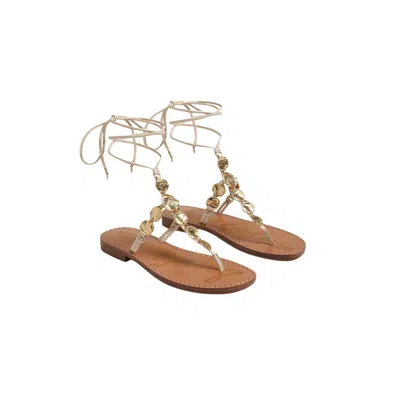 Sam Edelman Women's Deirdre Wrap Sandal In Linen Leather In Animal Print