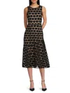 Sam Edelman Polka Dot Lace Midi Dress In Brown