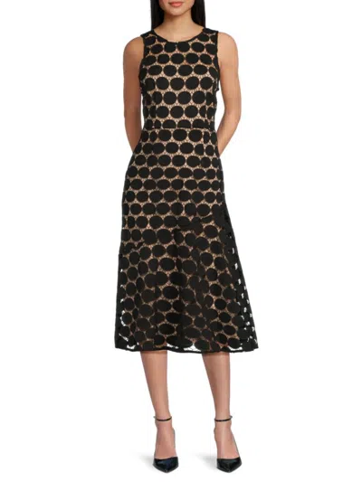 SAM EDELMAN WOMEN'S DOT LACE MIDI-DRESS