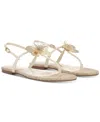 Sam Edelman Women's Eden Flat Sandals In Modern Ivory Faux Leather