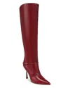 Sam Edelman Elia Womens Leather Knee-high Boots In Cabernet Red