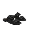 Sam Edelman Elisa Slide Sandal Black Raffia In Black