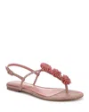 Sam Edelman Eliza Woven Thong Sandals In Pink Lily