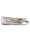 SAM EDELMAN WOMEN'S EMBELLISHED LEATHER BALLET FLATS