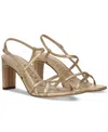 Sam Edelman Emmie Strappy Heel Sandal Amber Gold Leather In Amber Gold