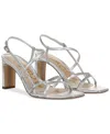 Sam Edelman Emmie Strappy Heel Sandal Soft Silver Leather In Soft Silver Leather